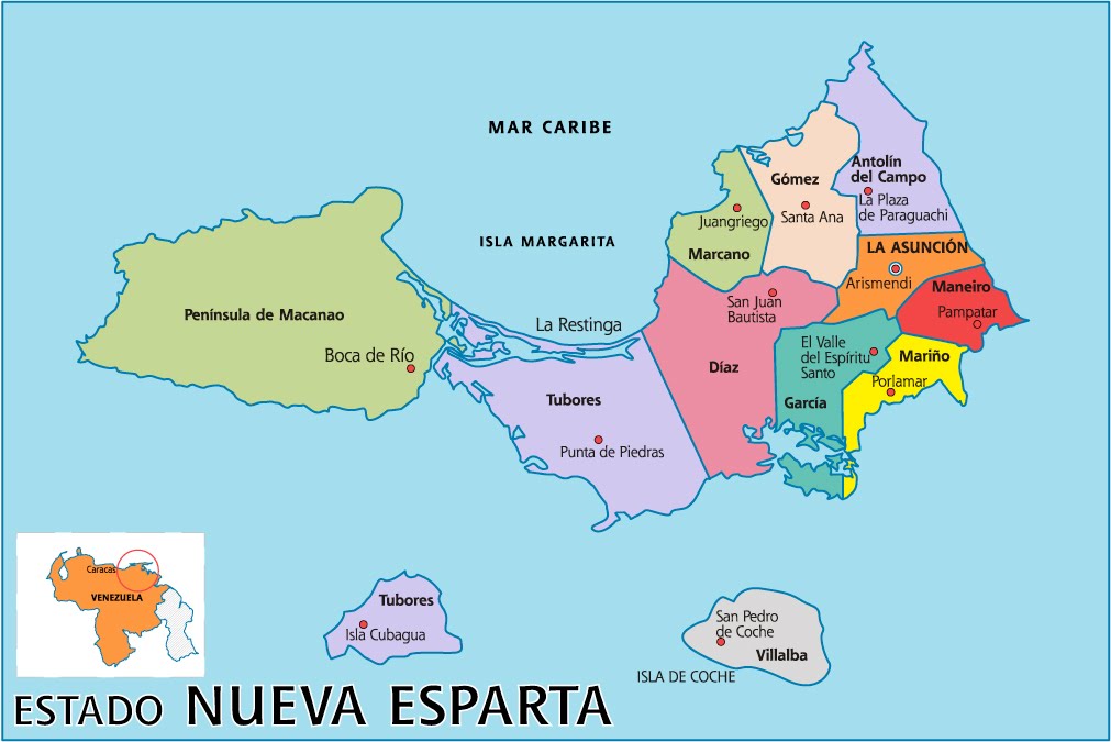 Остров маргарита на карте - блог Санатории Кавказа