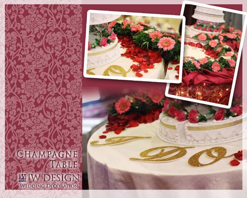 JW Design Wedding Decoration: Gold & Maroon Color Theme