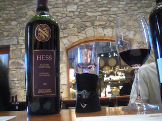 Weekend in Napa: Bottle of wine at Hess Winery Weekend in Napa: Bottle of wine at Hess Winery