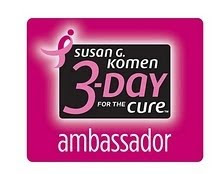 I'm a Susan G. Komen 3-Day for the Cure Online Ambassador