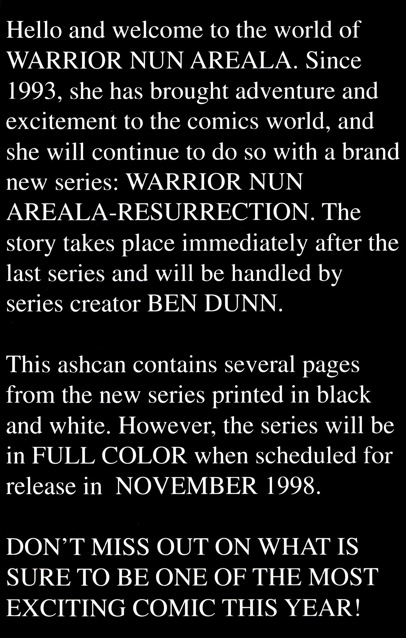 Read online Warrior Nun Areala: Resurrection comic -  Issue #0 - 3