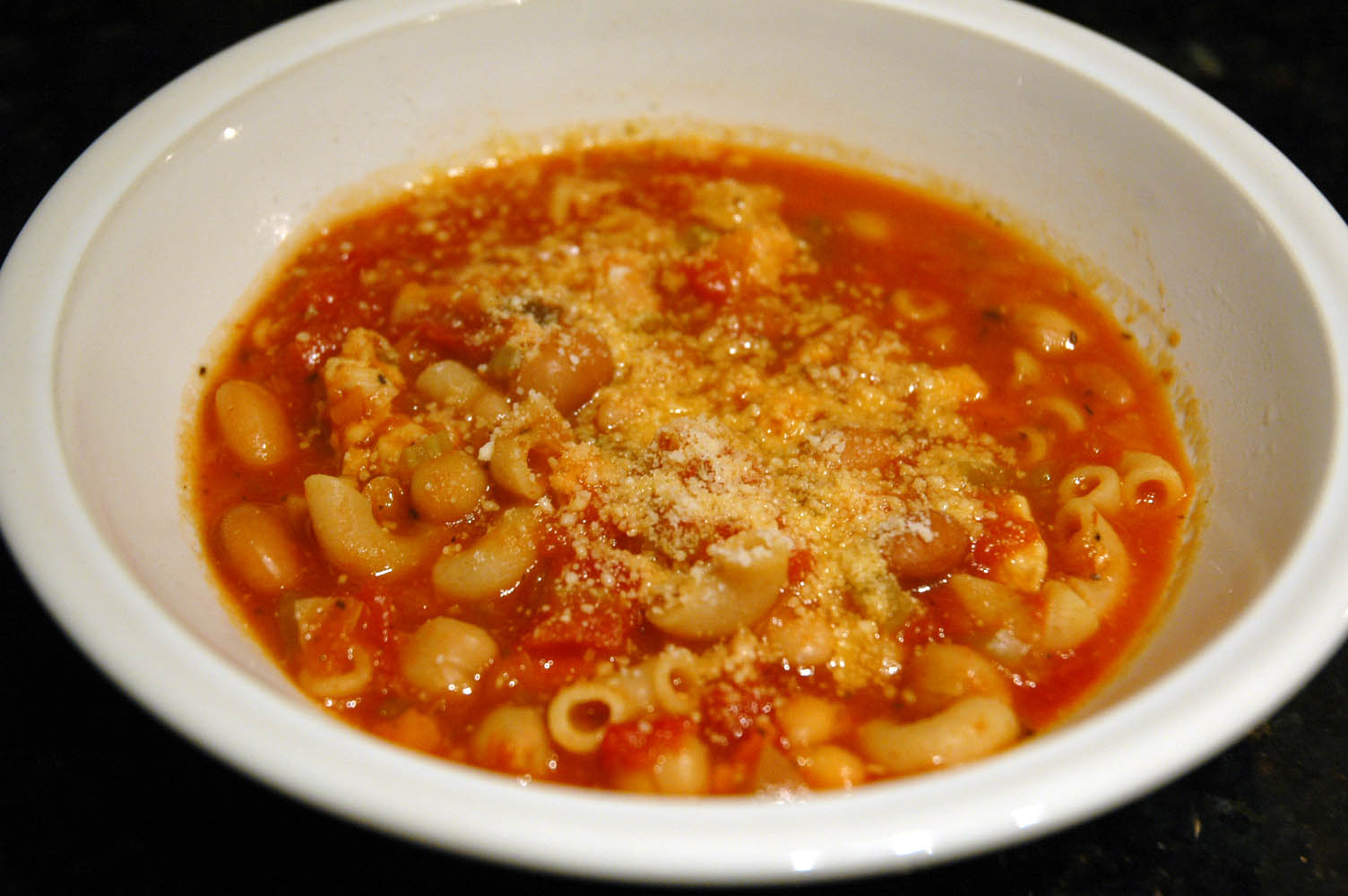 Starting to Simmer Three Bean Pasta Fagioli Soup