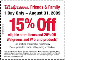 Walgreens: 15% off Coupon Valid Today ONLY!