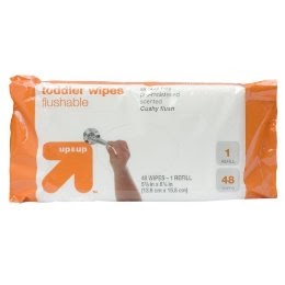 up & up flushable wipes
