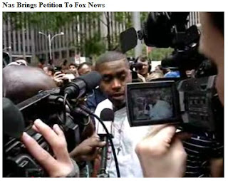 Rapper Nas calls on Fox News to stop racist smears against the Obama family and black America - Photo courtesy of Pizon Channel