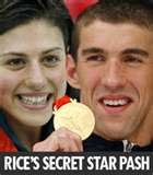 Michael Phelps and Stephanie Rice were caught making out at the Beijing Olympics - Photo courtesy of Perth Now