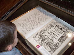 Ashton checking out the German Bible