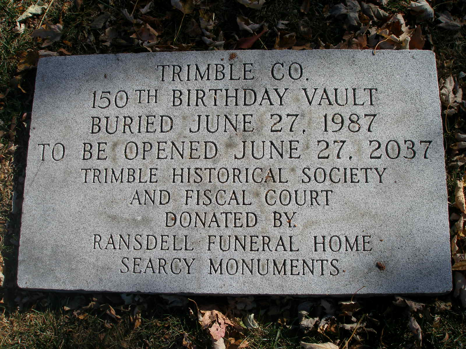 Unusual Kentucky Trimble County Birthday Vault