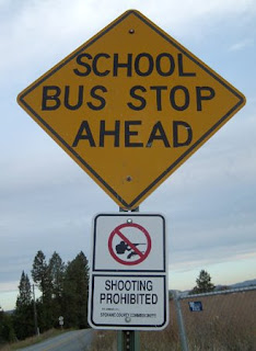 dont shoot the kids funny sign