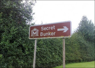 funny signs secret bunker this way