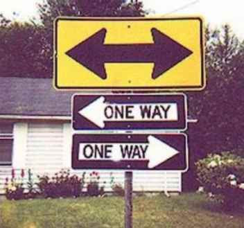 funny one way signs which way