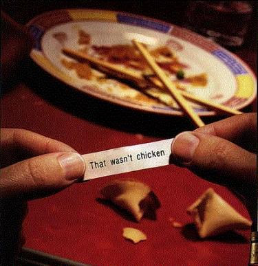 strange fortune cookie message