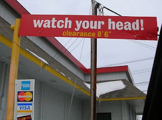 funny signs watch your head photo