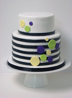 modern black and white birthday cake - sweet cakes by rebecca