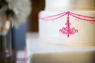 pink chandelier wedding cake - sweet cakes by rebecca