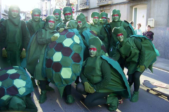 espectacular disfraz de tortuga para grupos