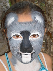 face makeup painting koala paint costume myspace paintings bear halloween eydie cady theatre classic animals adult animal maquillaje complete clothes