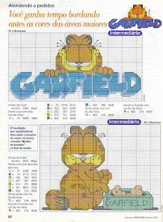 punto de cruz especial Garfield