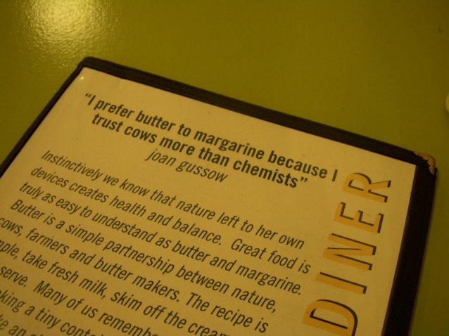 a word from a menu at the farmer's diner