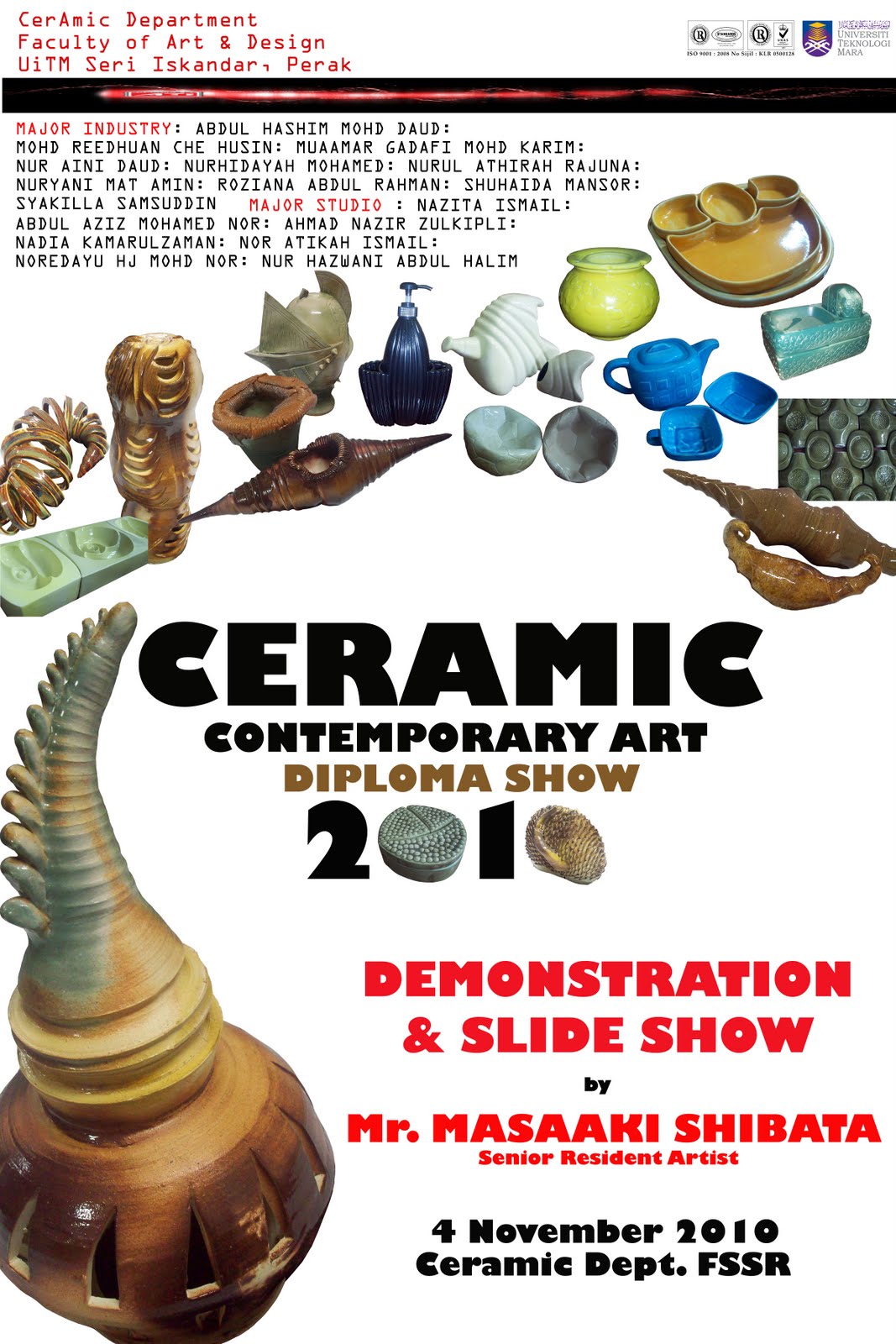 Jabatan Seramik UiTM Perak Ceramic Diploma Show 2010 UiTM Perak