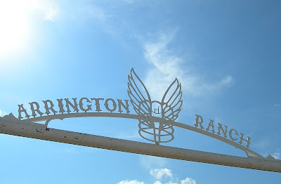 Arrington farm house angel wings gate