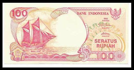  Uang Kertas Perahu Layar Pecahan Rp 100 1992 
