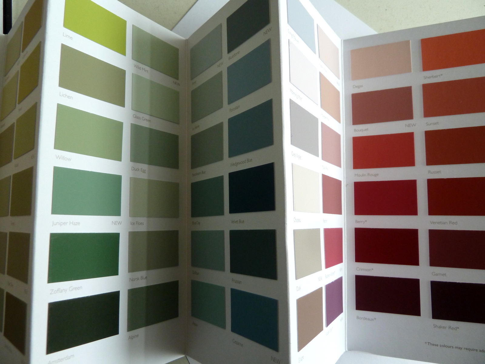 Emulsion Paint Colour Charts