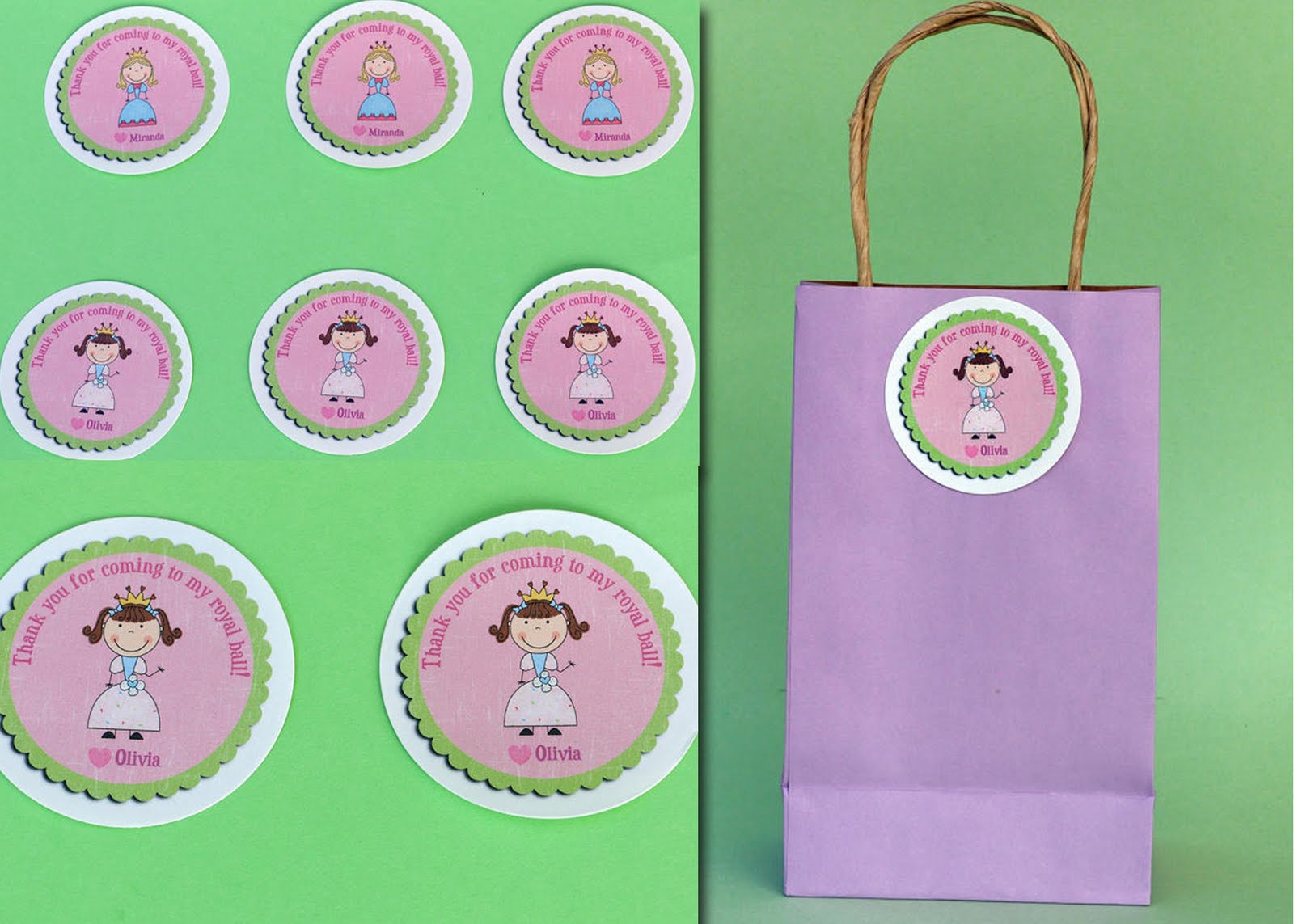HandyWork Fairy Tale Princess Party Decor Goodie Bag Tag Stickers HandyWork Fairy Tale Princess Party Decor Goodie Bag Tag Stickers