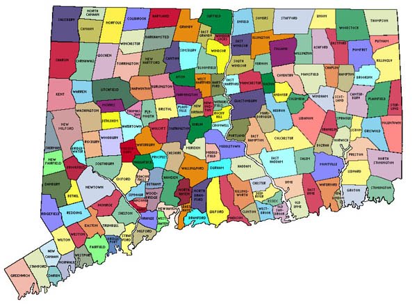 Connecticut Town Borders