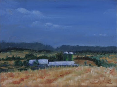 Westcoast silos - oil painting by Stephen Scott - Cape Town, South Africa