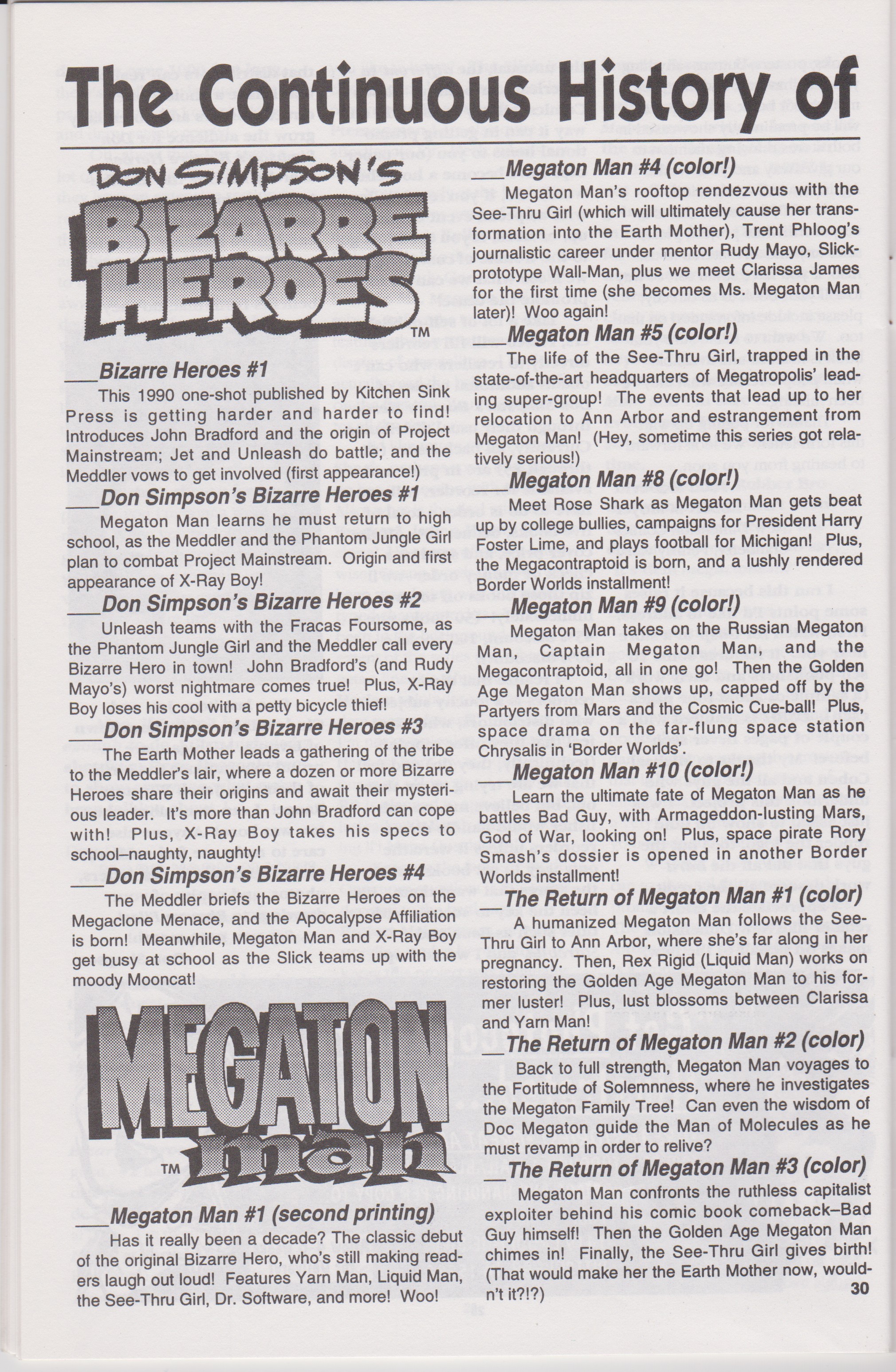 Read online Don Simpson's Bizarre Heroes comic -  Issue #6 - 32