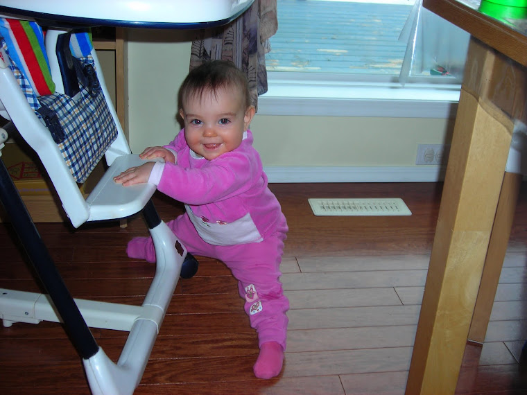 9 1/2 months, getting up and standing by myself...