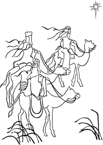 camel three kings bible coloring pages - photo #32