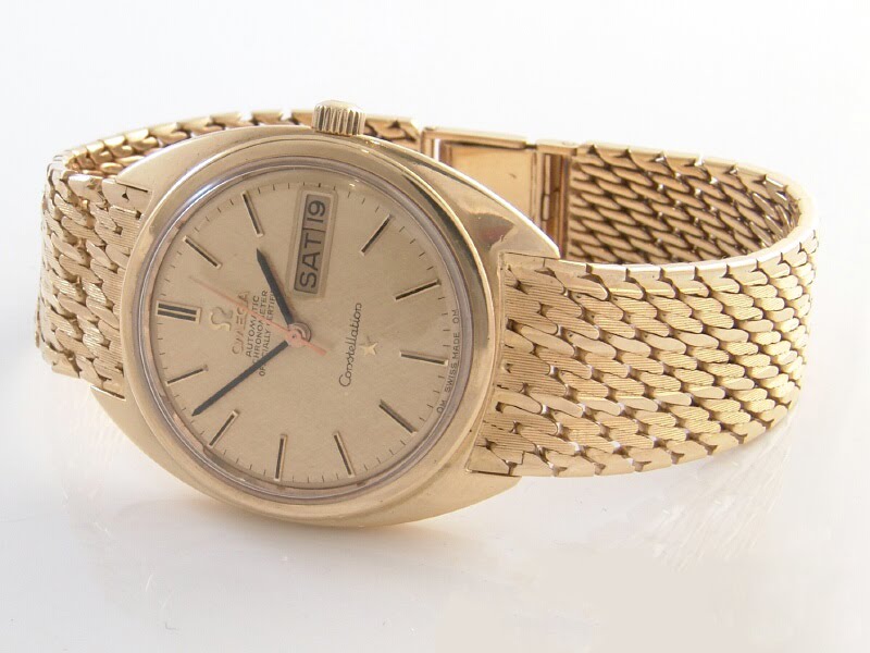 omega constellation 1970 gold