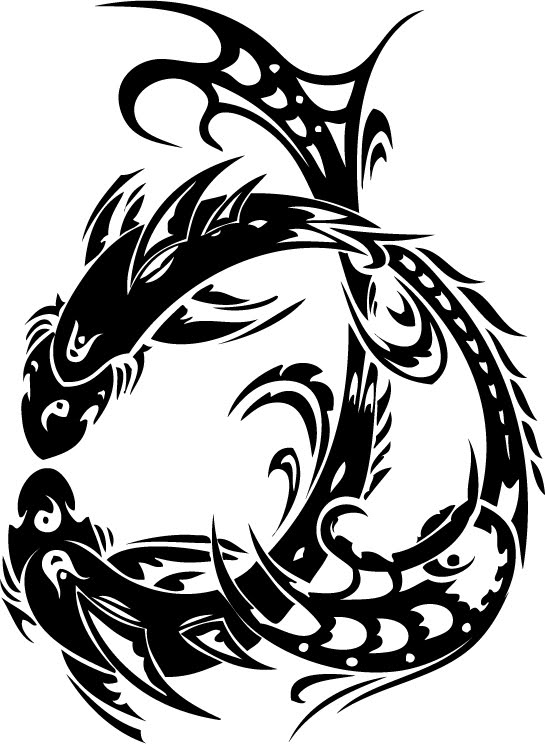 эскиз рыбы. тату знака рыбы эскизы. тату знак зодиака рыбы для мужчин. тату знака рыбы эскизы. тату дракон и карп инь янь.