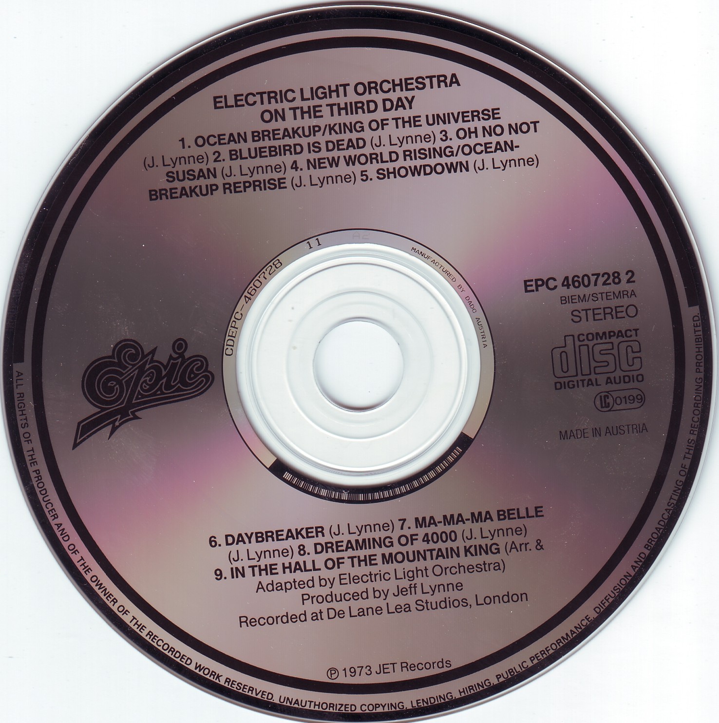 Musicotherapia Electric Light Orchestra On The Third Day (1973)