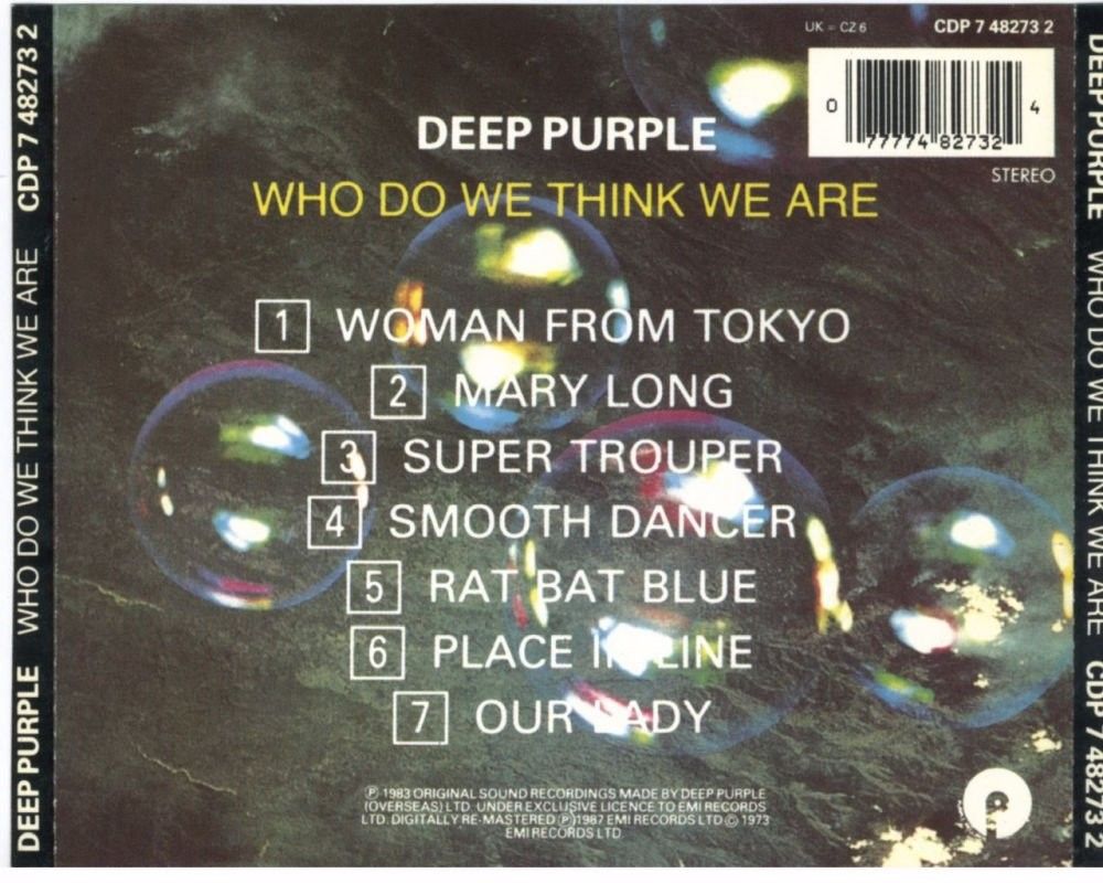 musicotherapia deep purple who do we think we are 1973 are cover