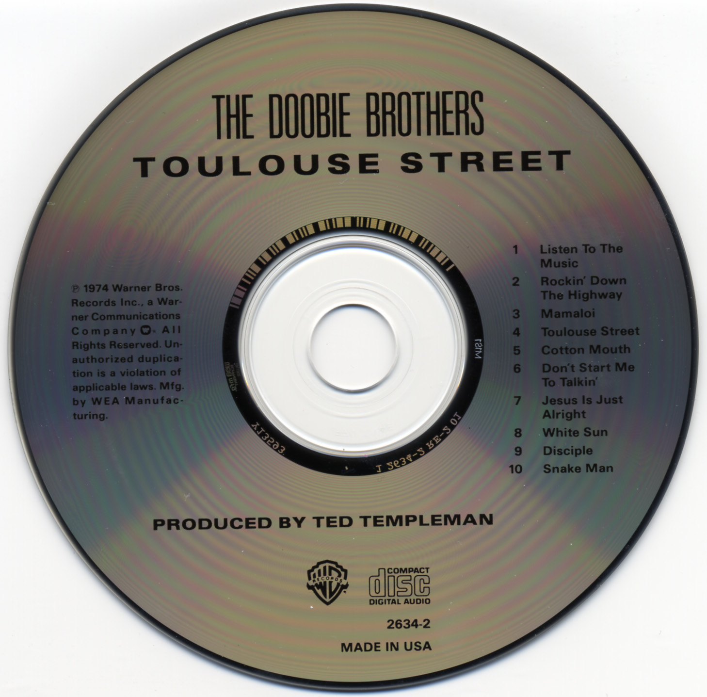Musicotherapia The Doobie Brothers Toulouse Street (1972)
