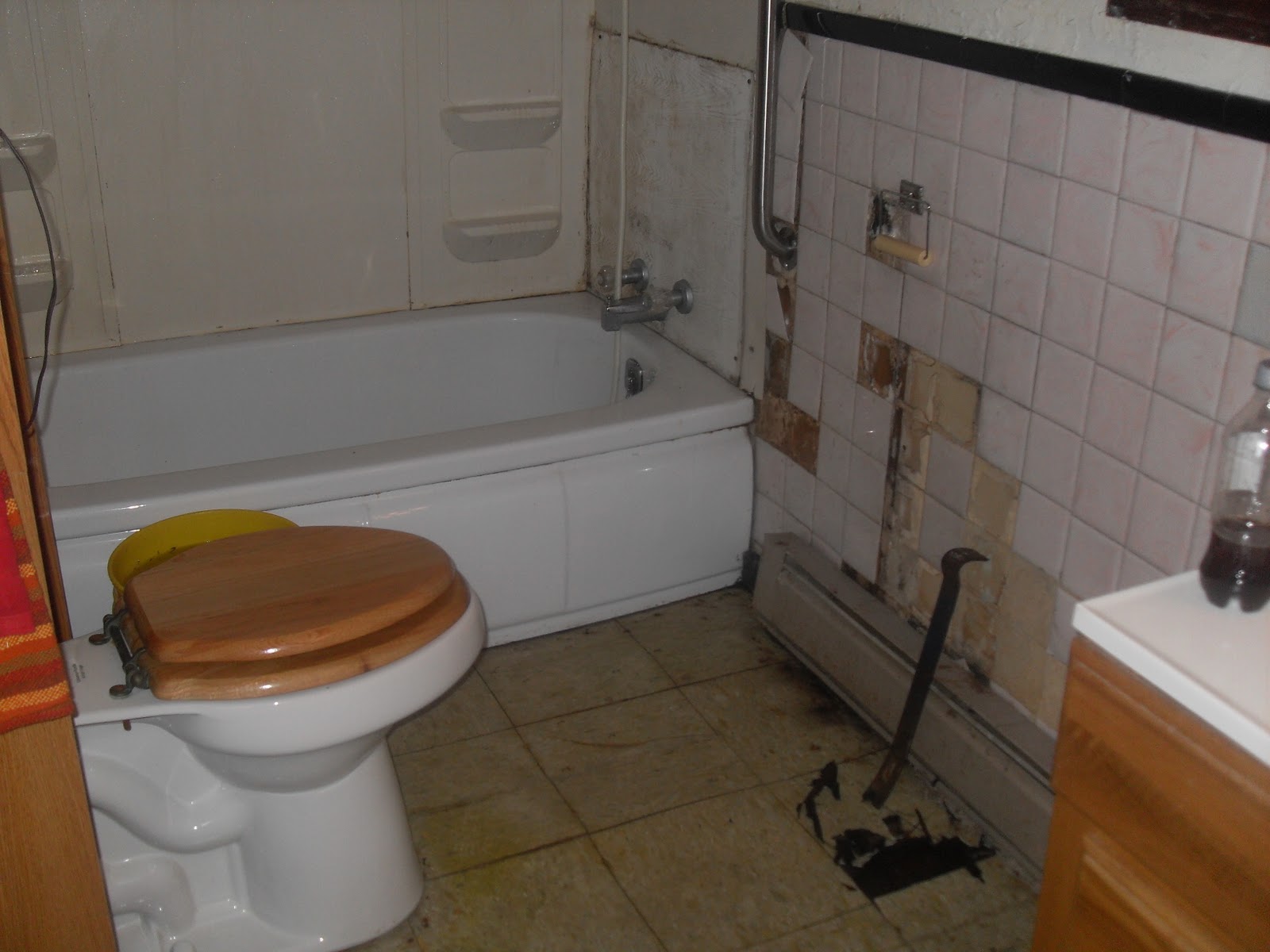 CONFESSIONS OF A CRAFTY QUEEN**.. ..OUR BATHROOM DISASTER BEFORE AND