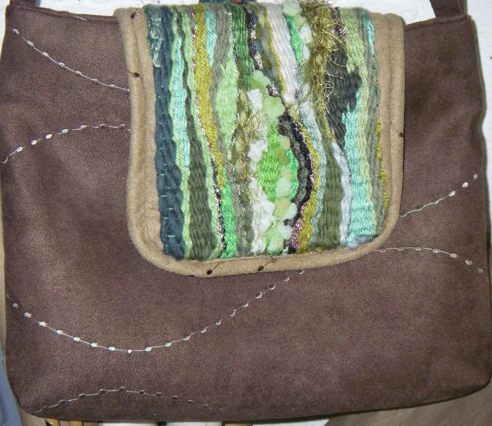 Cat Song Stitchery Needle Weaving a Purse Flap