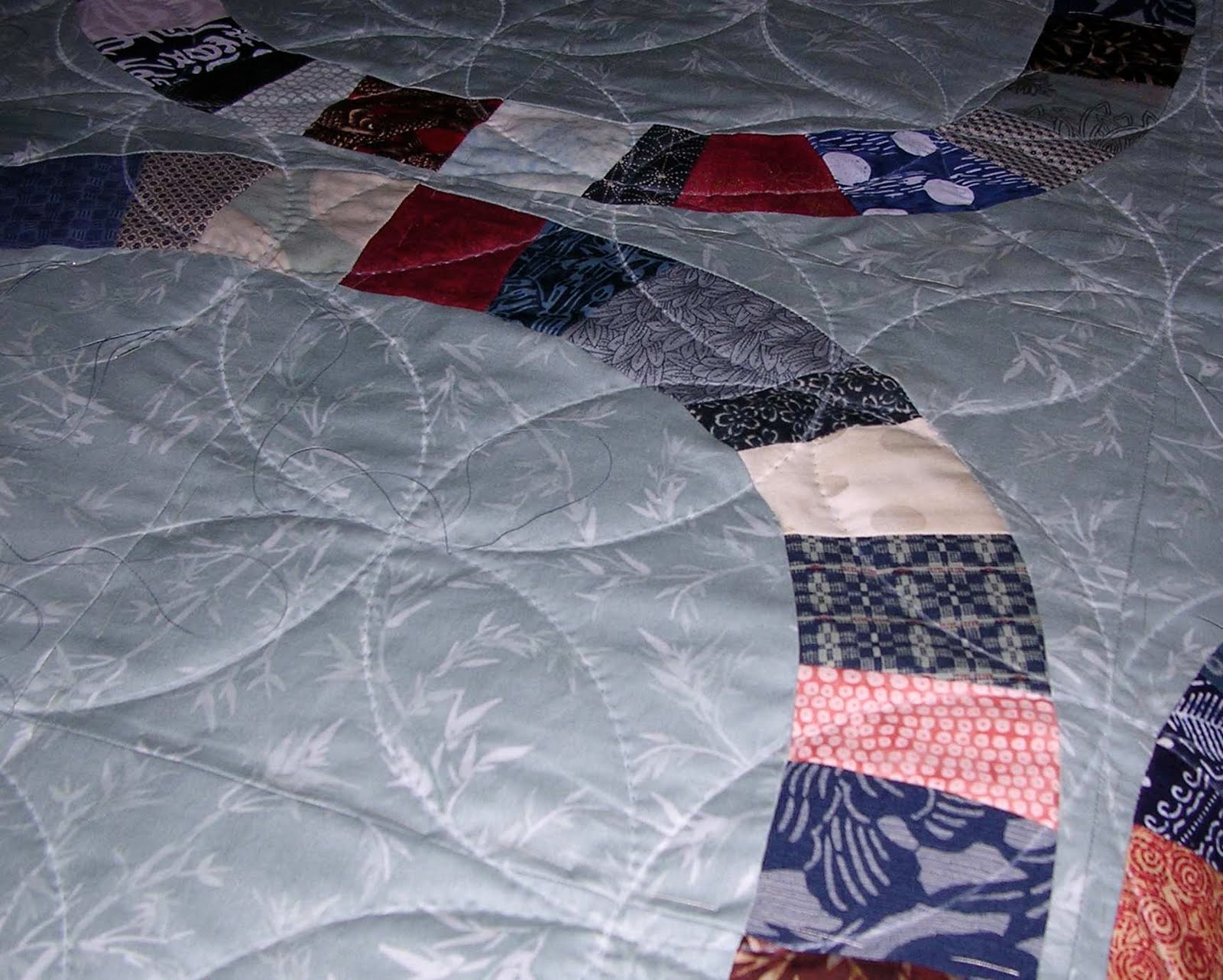 The Quilted Librarian Quilting update on Anna and Matt's wedding quilt