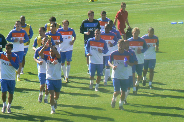 Dutch players in training