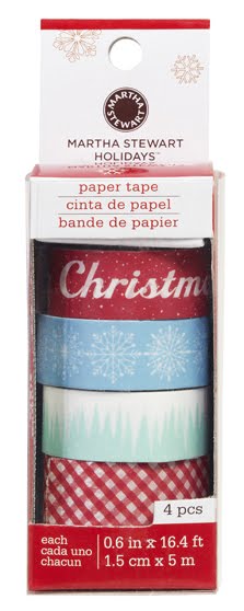 Christmas Washi Tape Set, 5 Rolls Winter Holiday Washi Masking Tape, 0.6  Blue