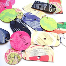 Recycled VINYL RECORD keyring party pack