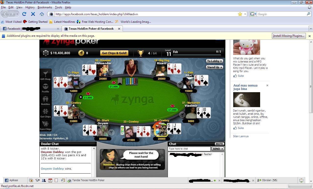 we all the cheater & hacker: Zynga Poker melihat kartu