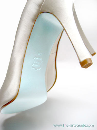 blue soled bridal shoes