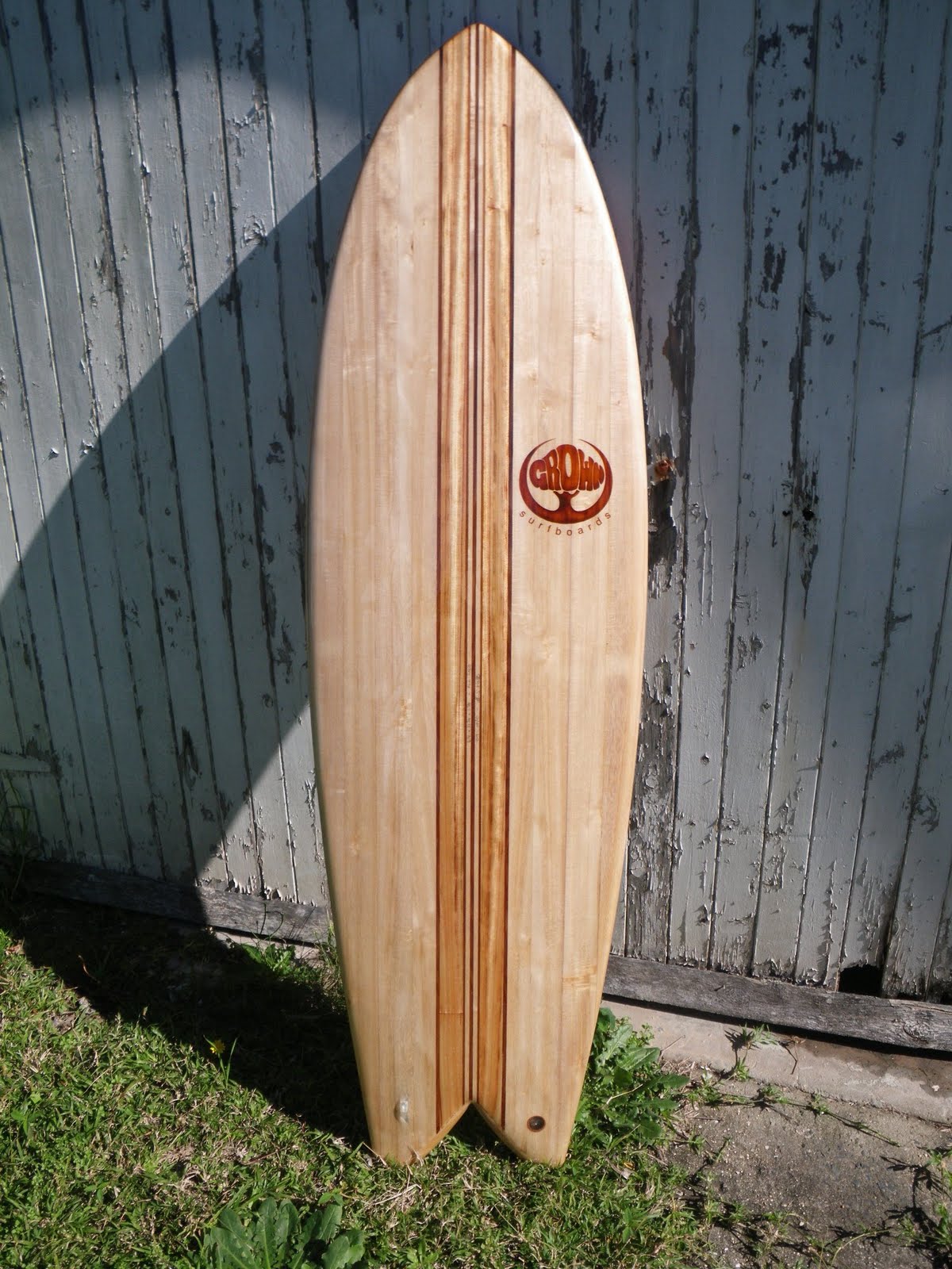 Wooden Surfboards Andrew Wells from Grown Surfboards with another