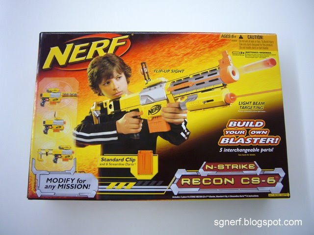 NERF N-Strike Recon CS-6 Flip Up Tactical Sight Scope Dart Gun Blaster Yellow 
