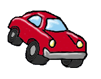 Red cartoon cars clipart pic