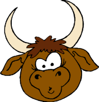 Western bull clipart